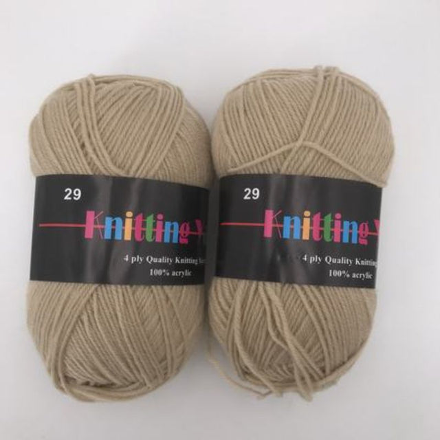 Vibrant Knitting Yarn - #29, 6 packs of 100g each, perfect for knitting and crochet projects with durability and softness.