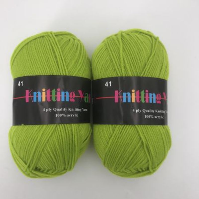 Vibrant Knitting Yarn - #41, 100g, set of 6, perfect for diverse projects from sweaters to shawls, sustainably produced.