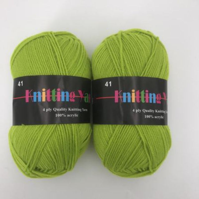 Vibrant Knitting Yarn - #41, 100g, set of 6, perfect for diverse projects from sweaters to shawls, sustainably produced.