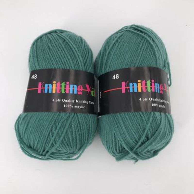 Vibrant Knitting Yarn - #48, 100g pack of 6; soft, durable fibers for cozy sweaters and stylish accessories.