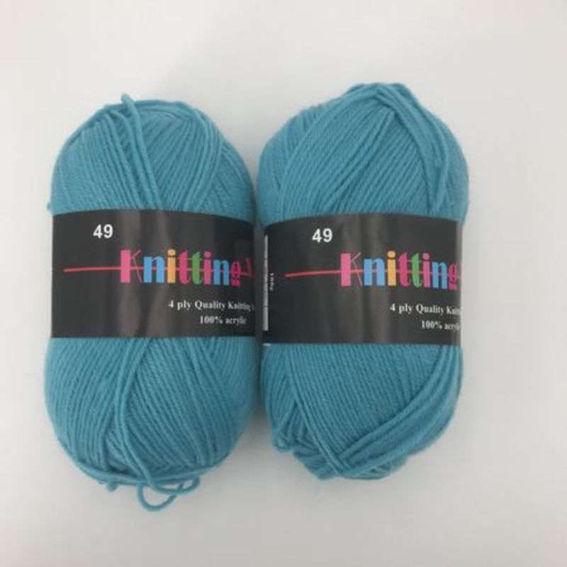 Vibrant #49 Knitting Yarn, 100g, pack of 6, perfect for sweaters, scarves, and blankets, soft and durable for all skill levels.