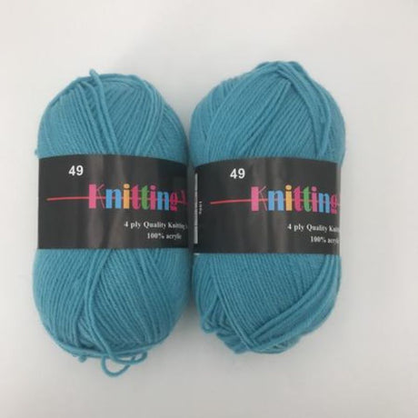 Vibrant #49 Knitting Yarn, 100g, pack of 6, perfect for sweaters, scarves, and blankets, soft and durable for all skill levels.