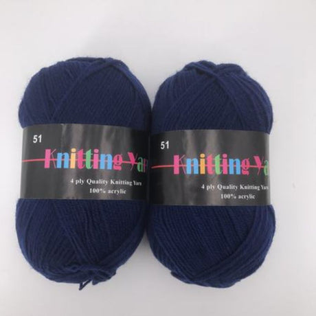 Vibrant #51 knitting yarn pack with 6 soft, durable 100g skeins for cozy sweaters, scarves, and blankets.
