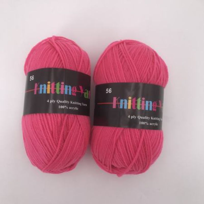 Vibrant #56 knitting yarn set of 6 skeins, 100g each, ideal for creating garments, accessories, and home décor.