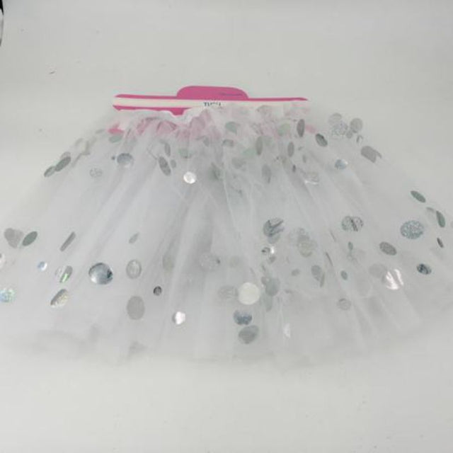 Set of 12 elegant white tutus, 40cm diameter each, perfect for festive decorations and event centerpieces.