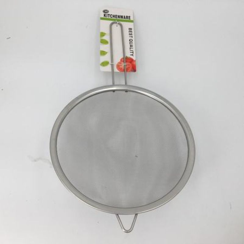 Set of 12 durable 26cm stainless steel kitchen sieves for straining, rinsing, and sifting, ideal for any culinary task.