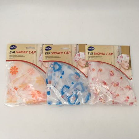 Vibrant assorted shower caps in a set of 12, crafted to keep hair dry and stylish during showers and spa days.
