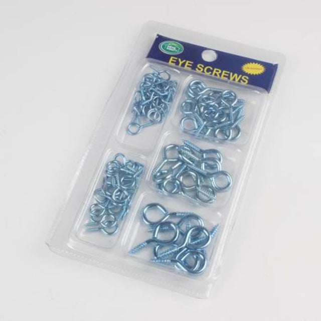 Durable EYE SCREWS Set (6 Sets) for securing, hanging, and crafting; versatile and easy to install for indoor/outdoor projects.