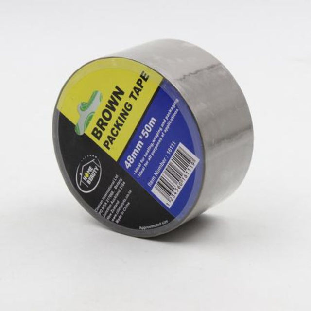 Premium brown packing tape set of 12, 48mm wide, 50m long; durable seal for moving, shipping, and storage needs.