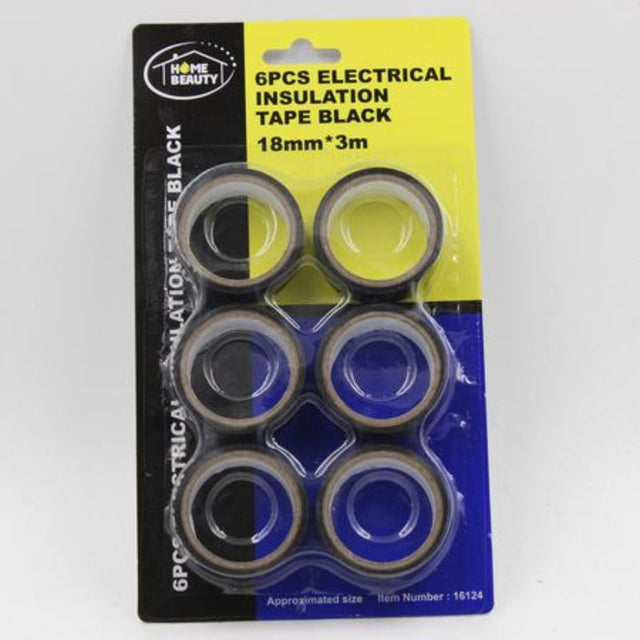 Premium black electrical insulation tape, 18mm x 3m, ideal for secure wire insulation and cable bundling in various projects.