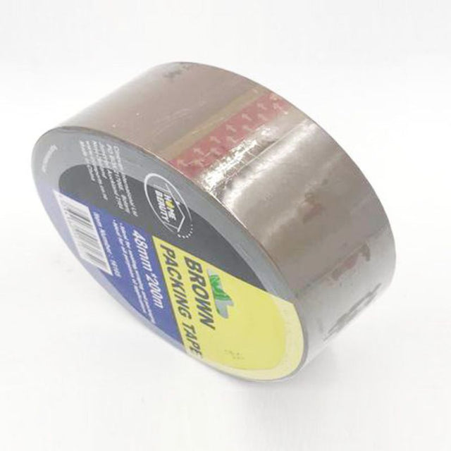 Durable brown packing tape set of 6, perfect for shipping, moving, and securely sealing boxes, easy to tear.