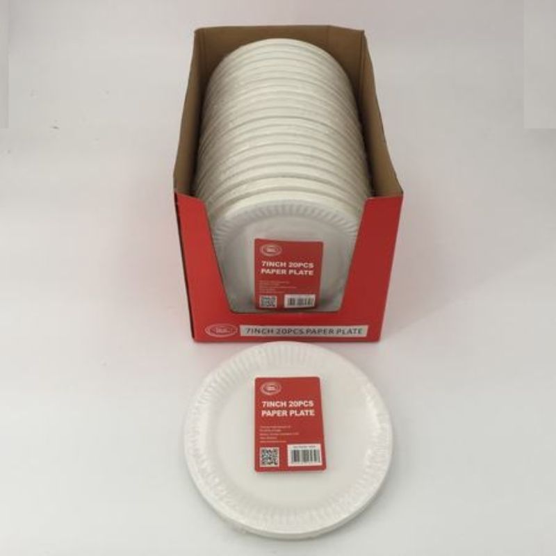 Premium 7-inch paper plates in a 240-piece pack, perfect for hassle-free dining at any event.