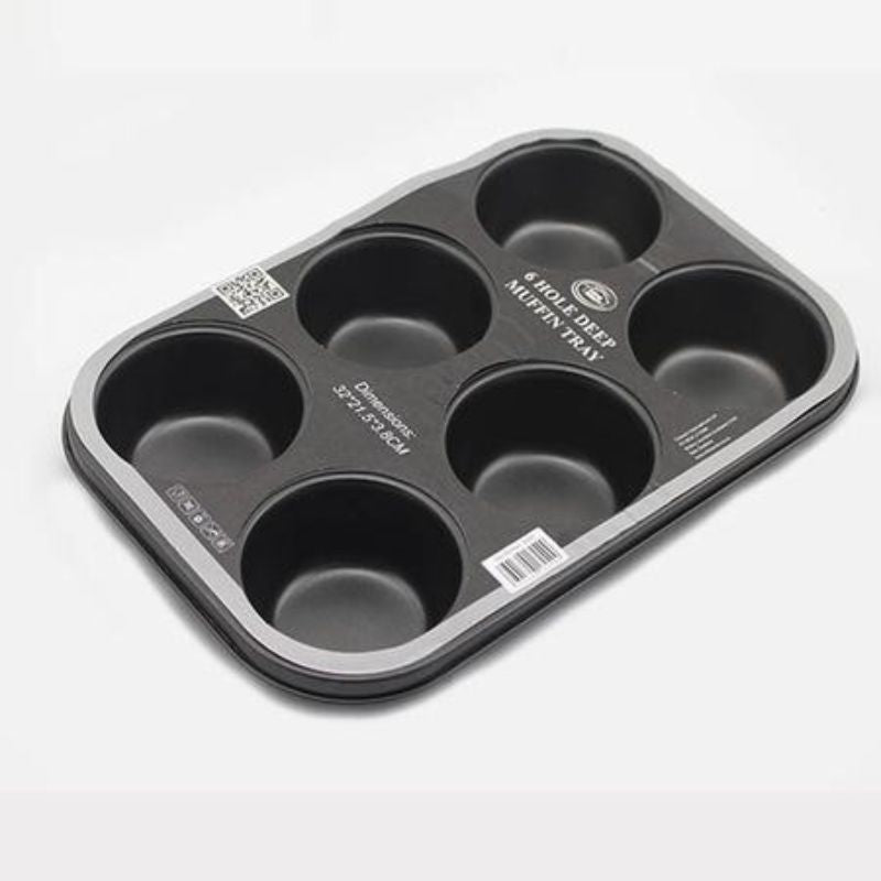 Muffin tray set of 12, non-stick 23 x 3CM pans for baking perfect muffins and cupcakes with easy release and cleanup.