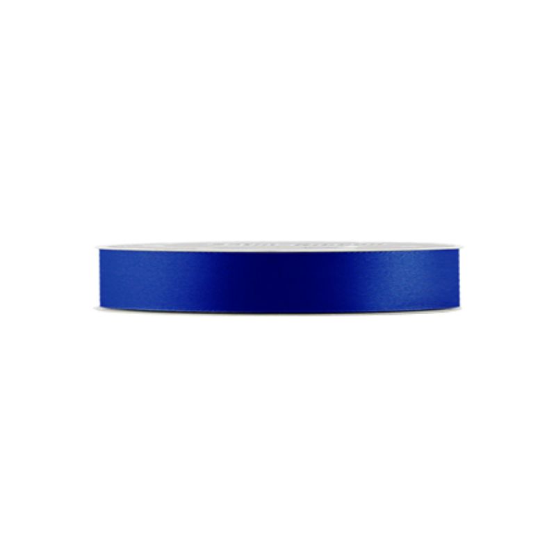 Elegant blue satin ribbon set of 10, each 1cm wide and 21 yards long, perfect for crafting, gift wrapping, and décor.
