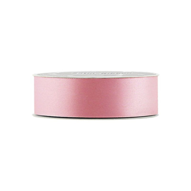 Light pink satin ribbon set of 5, 2cm x 21 yards, perfect for crafting, gift wrapping, and elegant decorations.