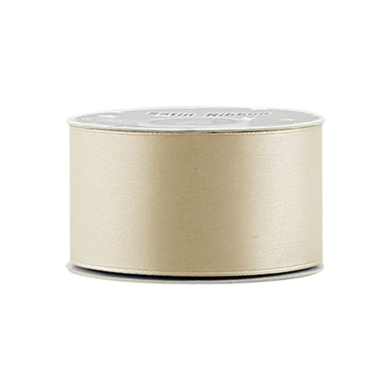Light yellow satin ribbon set of 5, 3.8cm wide, 21 yards long; ideal for crafts, gift wrapping, and floral arrangements.