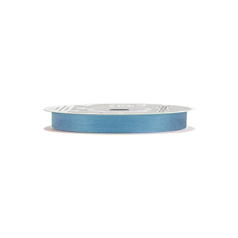 Organza Ribbon - Light Blue 1cm x 25 Yard (Set of 10)