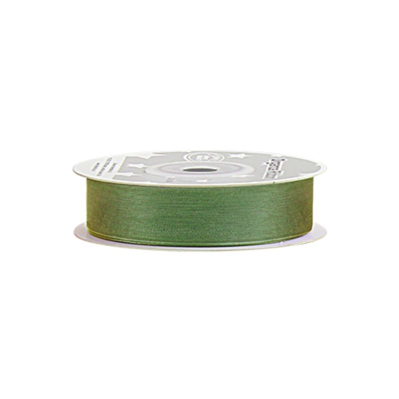 Organza Ribbon - Grass 2cm x 25 Yard (Set of 5)