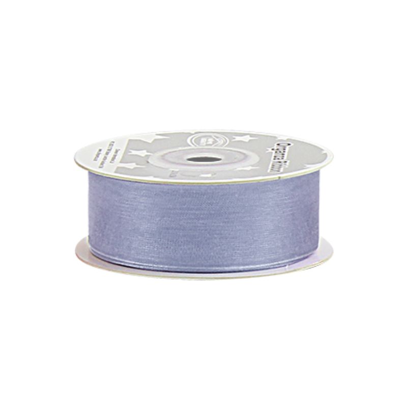 Organza Ribbon - Light Grey 2.5cm x 25 Yard (Set of 5)