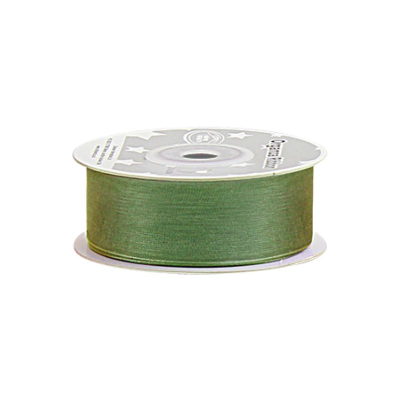 Organza Ribbon - Grass 2.5cm x 25 Yard (Set of 5)