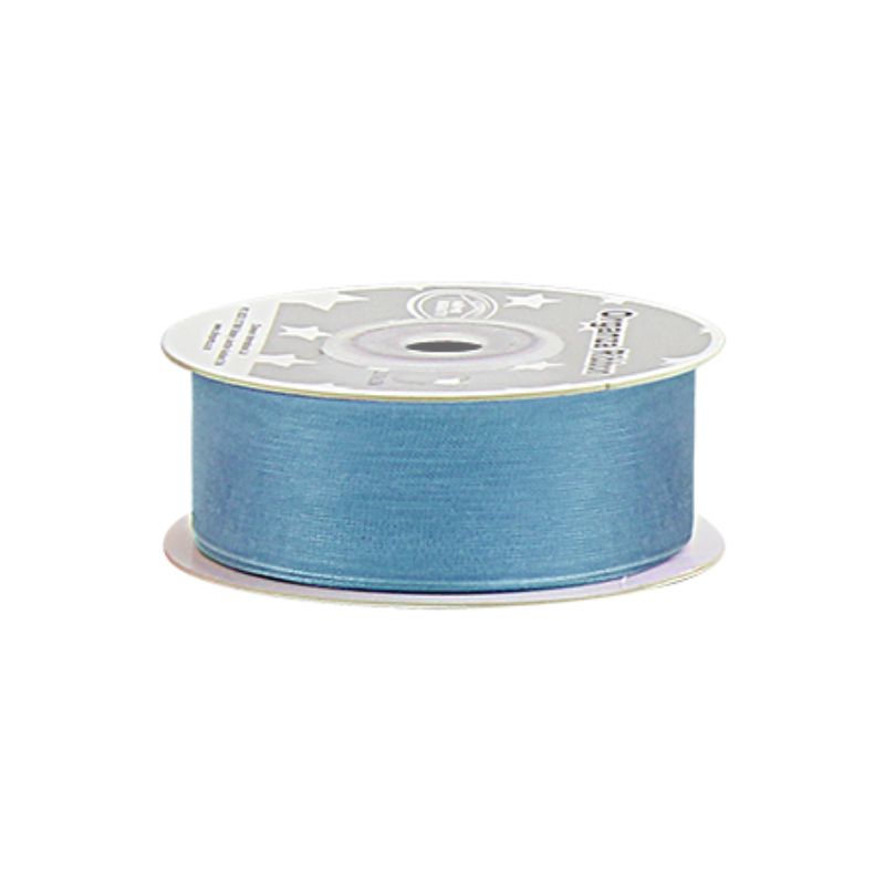 Organza Ribbon - Light Blue 2.5cm x 25 Yard (Set of 5)