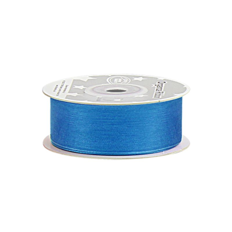 Organza Ribbon - Sky Blue 2.5cm x 25 Yard (Set of 5)