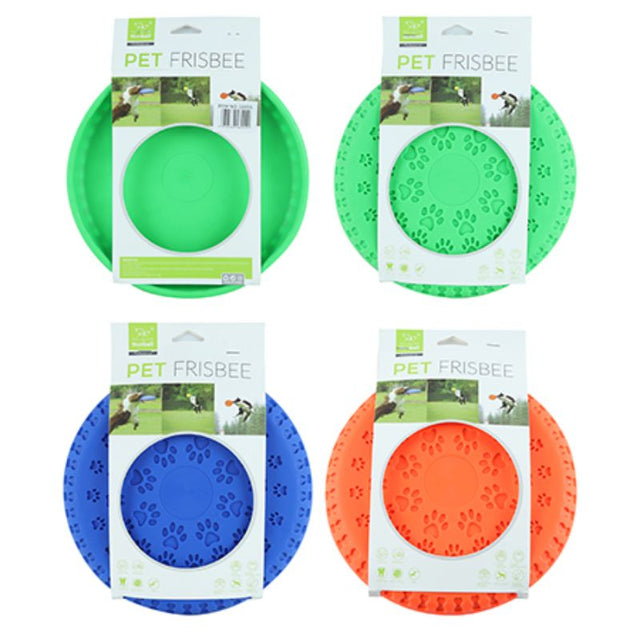 Vibrant set of 12 lightweight frisbees in assorted colors for dogs and cats, perfect for fetch and outdoor play.