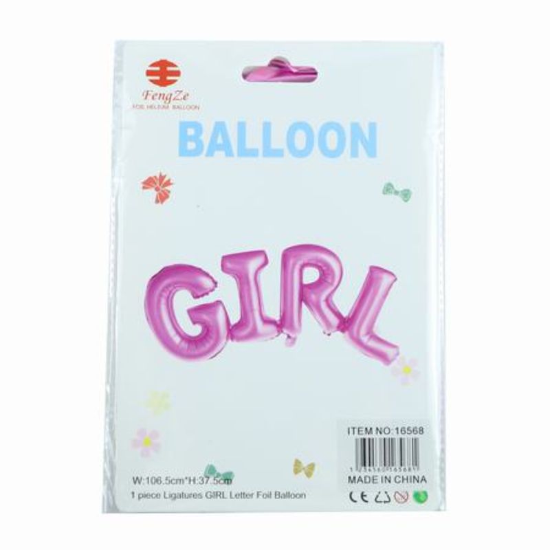Balloon - Girl 106.5 x 37.5cm (Set of 10)