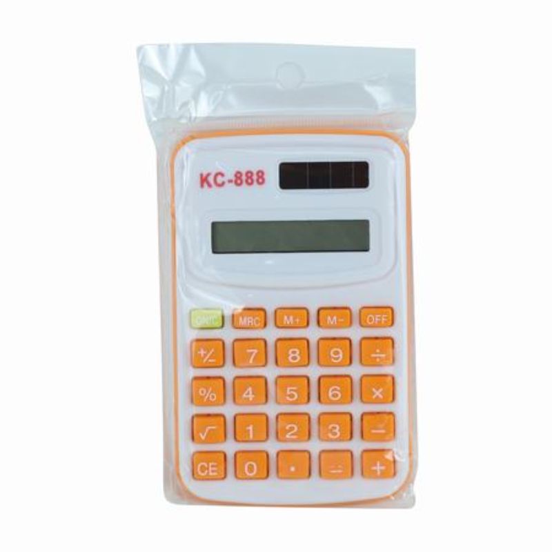 Set of 12 sleek white calculators, ideal for schools and offices, featuring clear displays and durable design.