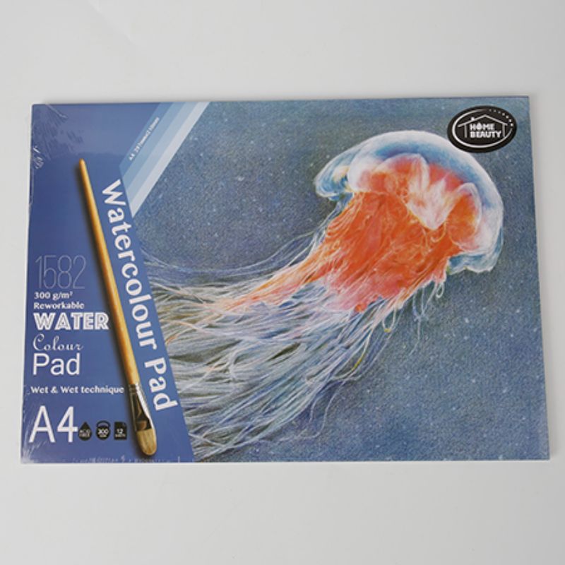 A4 Watercolour Pad with 12 premium 300g sheets for vibrant watercolor creations, featuring a textured surface for artists.