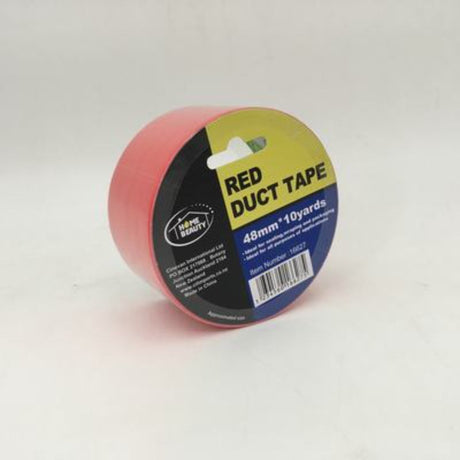 Premium red duct tape set of 12 rolls, ideal for DIY projects, repairs, and creative crafts with strong adhesive.