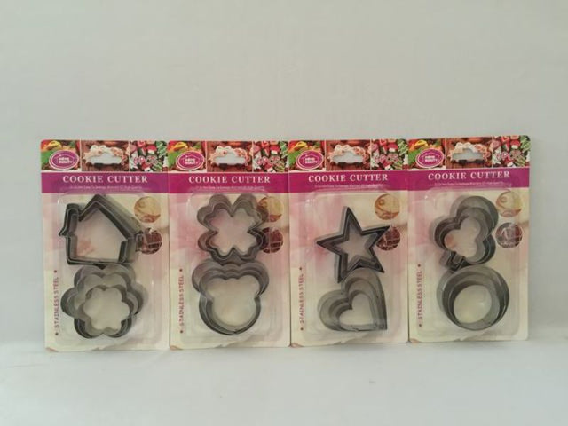 Set of 6 cookie cutters featuring bell and butterfly designs, perfect for fun baking and decorating.
