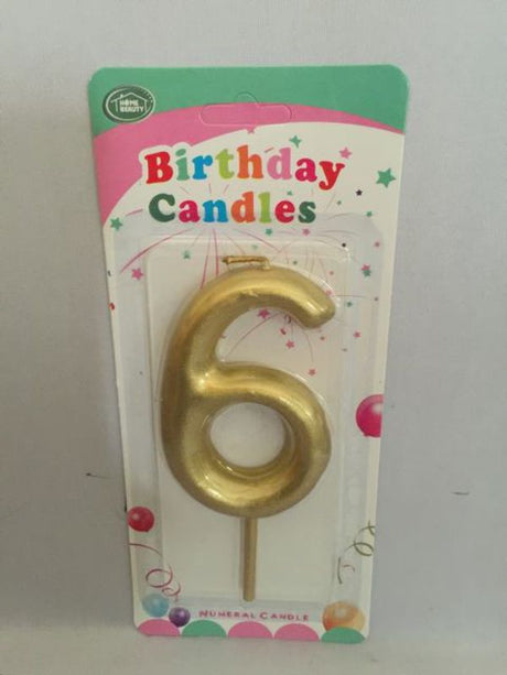 Set of 12 elegant gold birthday candles, perfect for adding sparkle to any celebration cake.