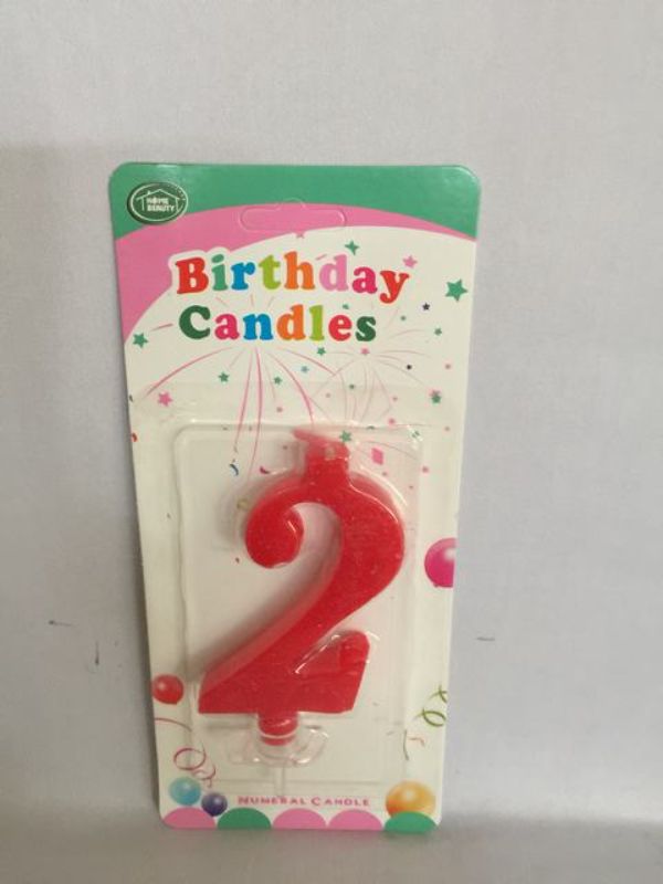 Birthday Candles - 2 Red (Set of 12)