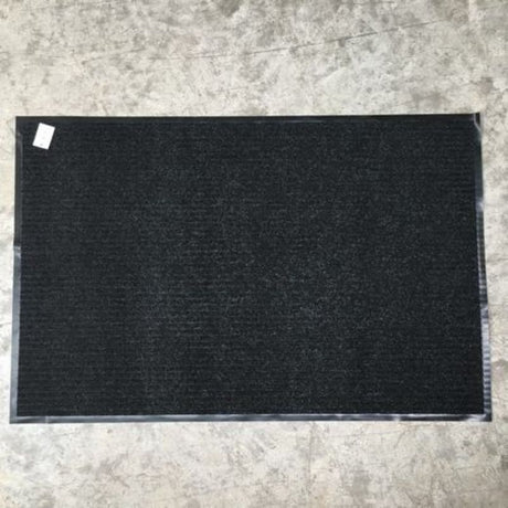 Set of 12 black door mats, 78 x 118cm each, designed for durability and elegant entryway enhancement.