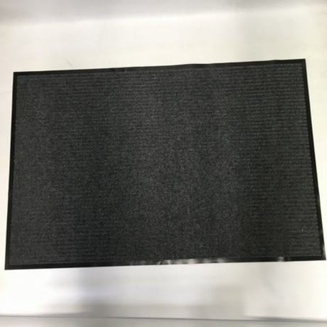 Set of 3 grey door mats (78 x 118cm) for indoor/outdoor use, durable, non-slip, and stylish for any entryway.