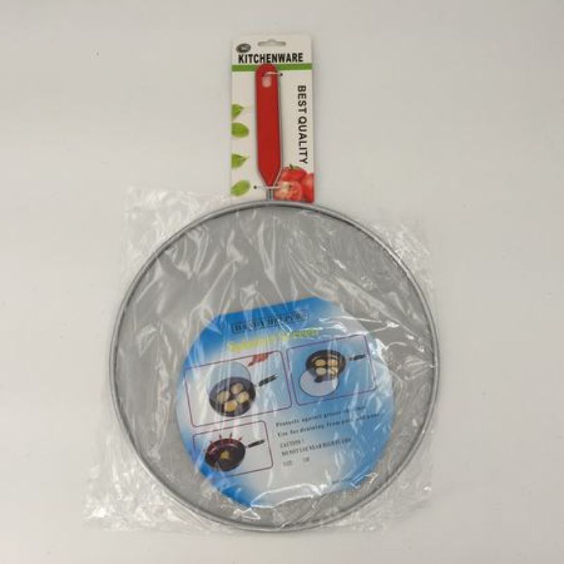 Set of 12 Cooking Splash Proof Nets, 28cm, designed to prevent splatters while frying, boiling, and steaming for mess-free cooking.