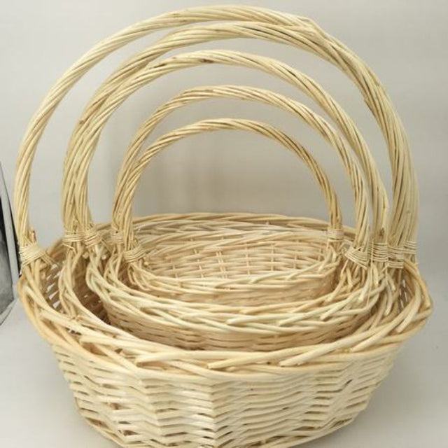 Colorful 5-piece fruit basket set showcasing fresh fruits, ideal for healthy snacking and vibrant table displays.