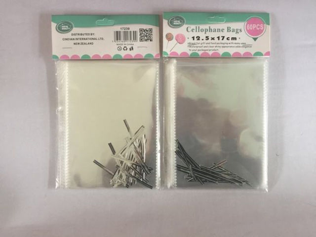 Clear seal cello bags (12.5 x 17cm, 720pcs) for packaging gifts, crafts, and small items with resealable convenience.