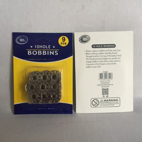 Set of 108 durable 10 hole bobbins for organized sewing, compatible with most machines, perfect for beginners and pros alike.