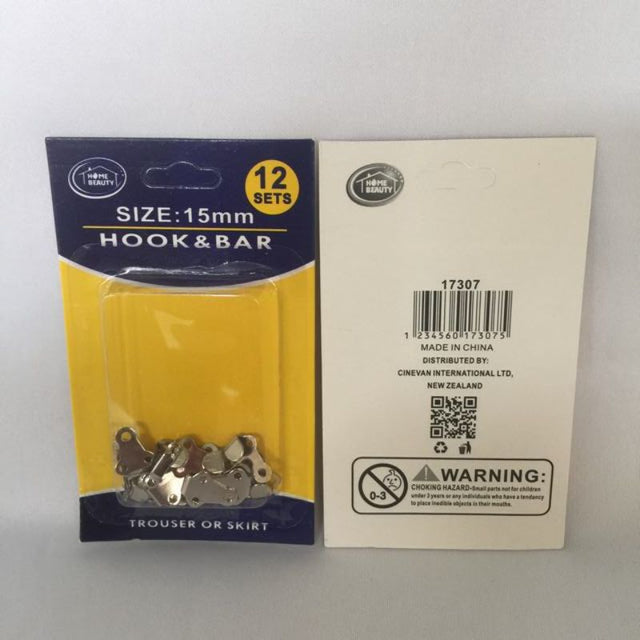 Versatile 15mm hooks and bars pack of 144, perfect for crafting, DIY projects, and enhancing home decor.