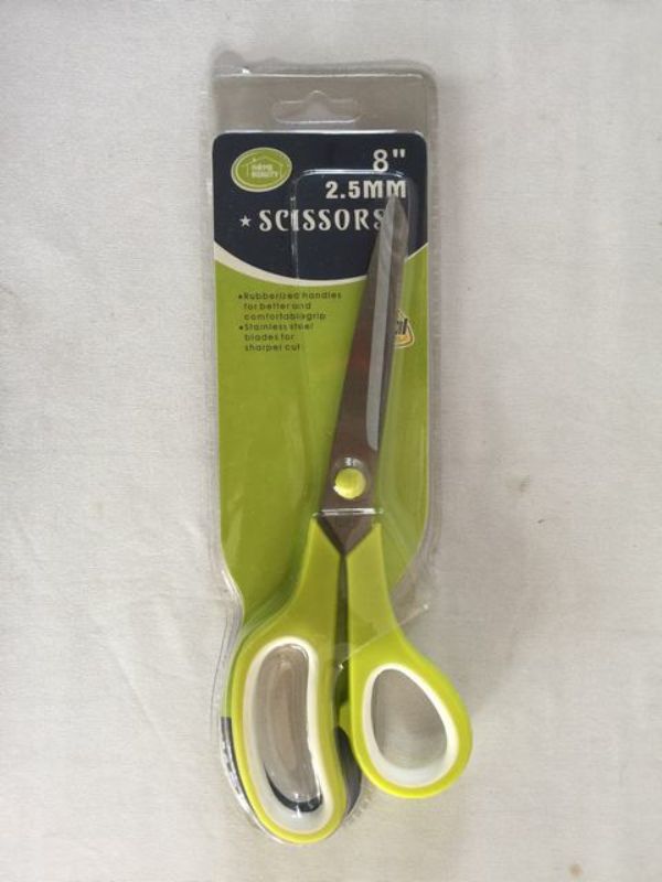 Set of 12 premium 8" office scissors with comfortable grip handles for easy cutting of paper and materials.