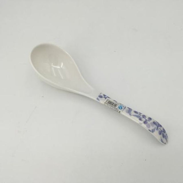 Set of 10 white melamine spoons, durable and stylish for elegant dining and versatile kitchen use.