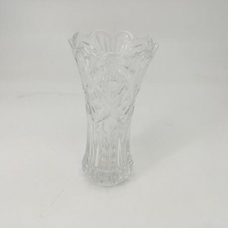 Set of 6 clear glass vases, each 10 x 20cm, perfect for floral arrangements and elegant home décor.
