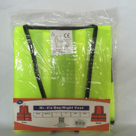 Yellow small safety vests set of 12, featuring reflective strips for high visibility and comfort in outdoor activities.