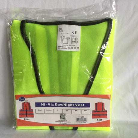 Yellow XXL safety vests set of 12, featuring high-visibility design and breathable materials for all-day comfort and mobility.