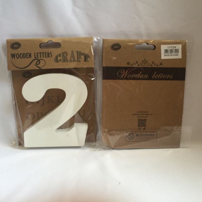 Wooden Numbers - 2 2 x 11cm (Set of 12)