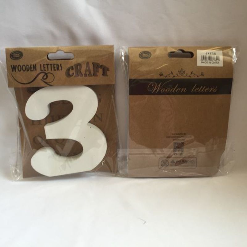 Wooden Numbers - 3 2 x 11cm (Set of 12)