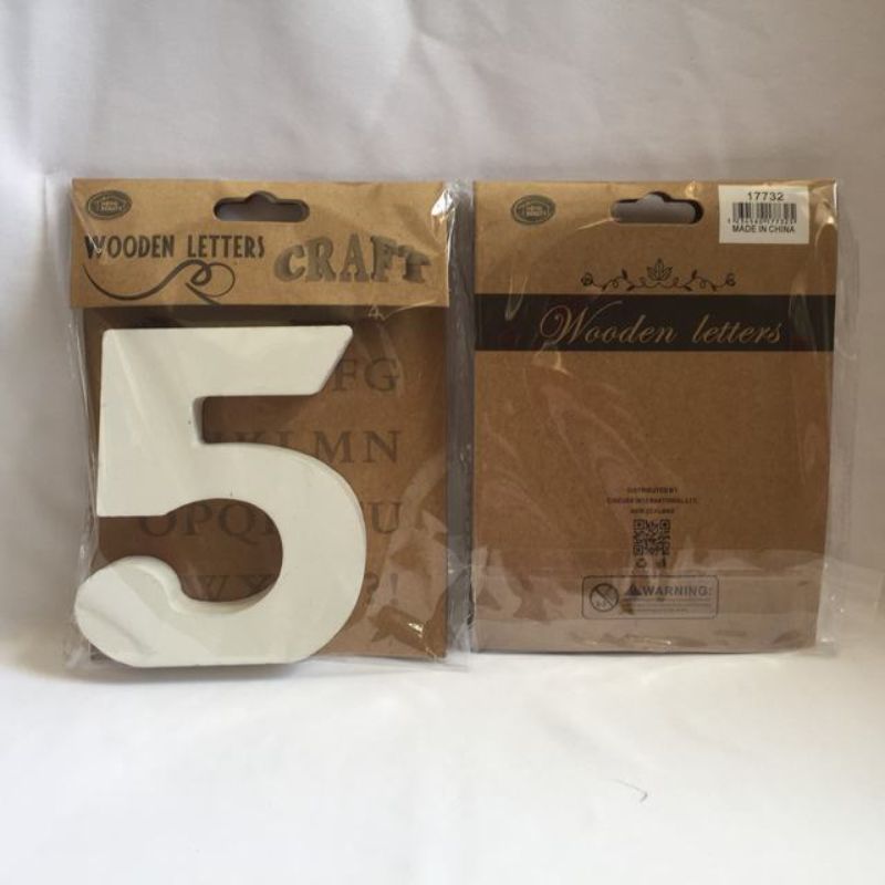 Wooden Numbers - 5 2 x 11cm (Set of 12)