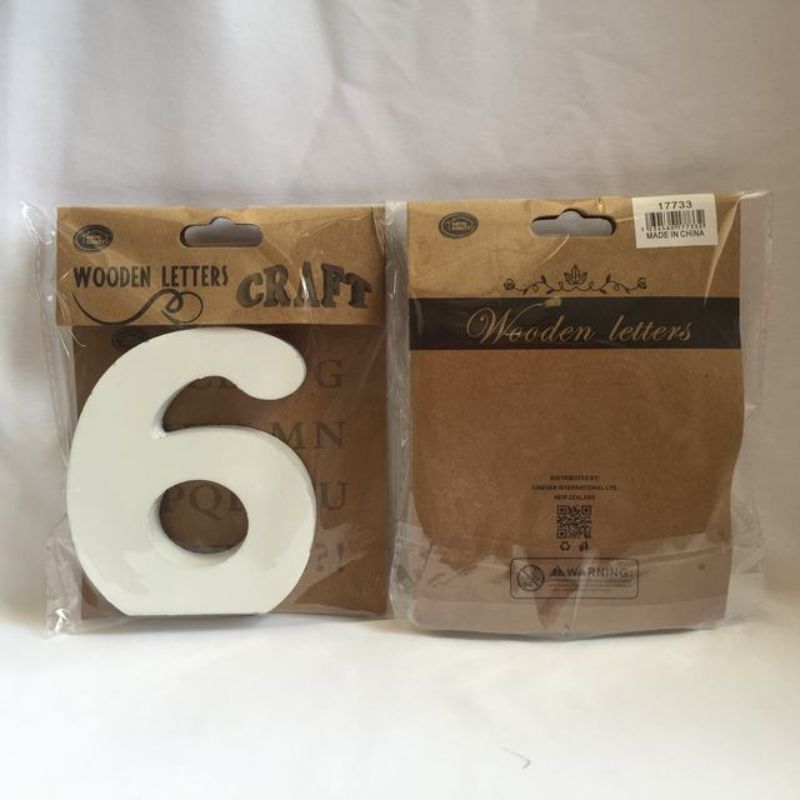 Wooden Numbers - 6 2 x 11cm (Set of 12)